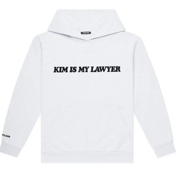 Talentless Kim Is My Lawyer Hoodie Sweatshirt Pullover In White Size Small - Picture 1 of 9